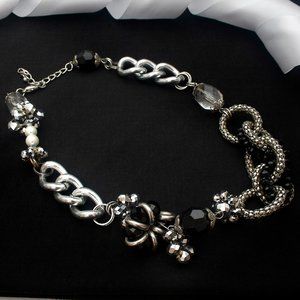 Vintage Large Link Chain Necklace, Retro Statement Necklace Fashion Jewelry